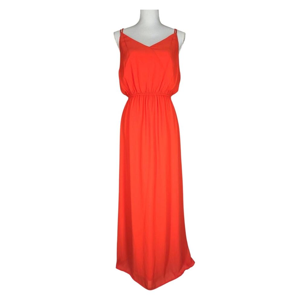 CREMIEUX WOMEN'S SLEEVELESS MAXI DRESS – ORANGE – RACERBACK – SIZE MEDIUM